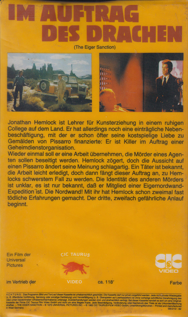 Sur les ordres du dragon (VHS - 1982 - DE)