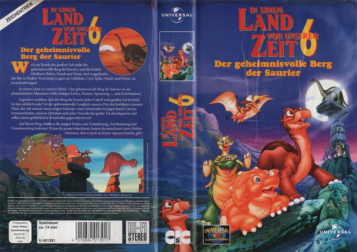 In einem Land vor unserer Zeit 6: Der geheimnisvolle Berg der Saurier (VHS - 1998 - DE)