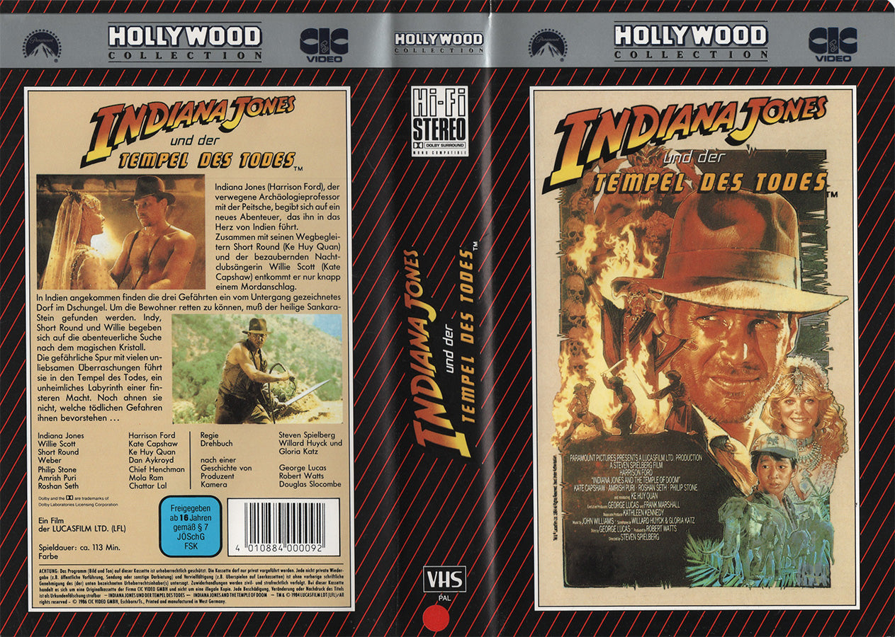 Indiana Jones und der Tempel des Todes (VHS - DE)