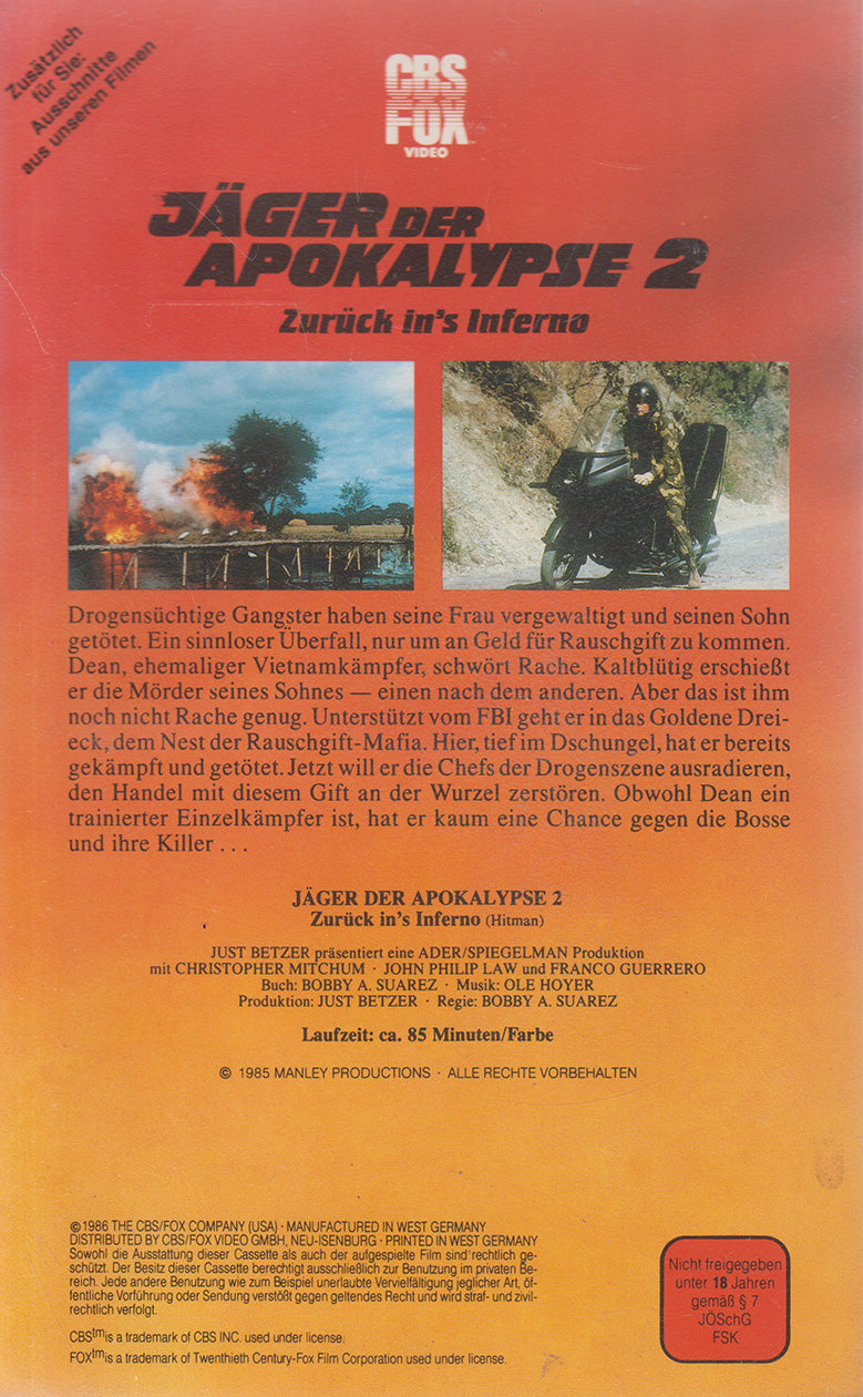 Jäger der Apokalypse 2 - Zurück in's Inferno (VHS - 1986 - DE)