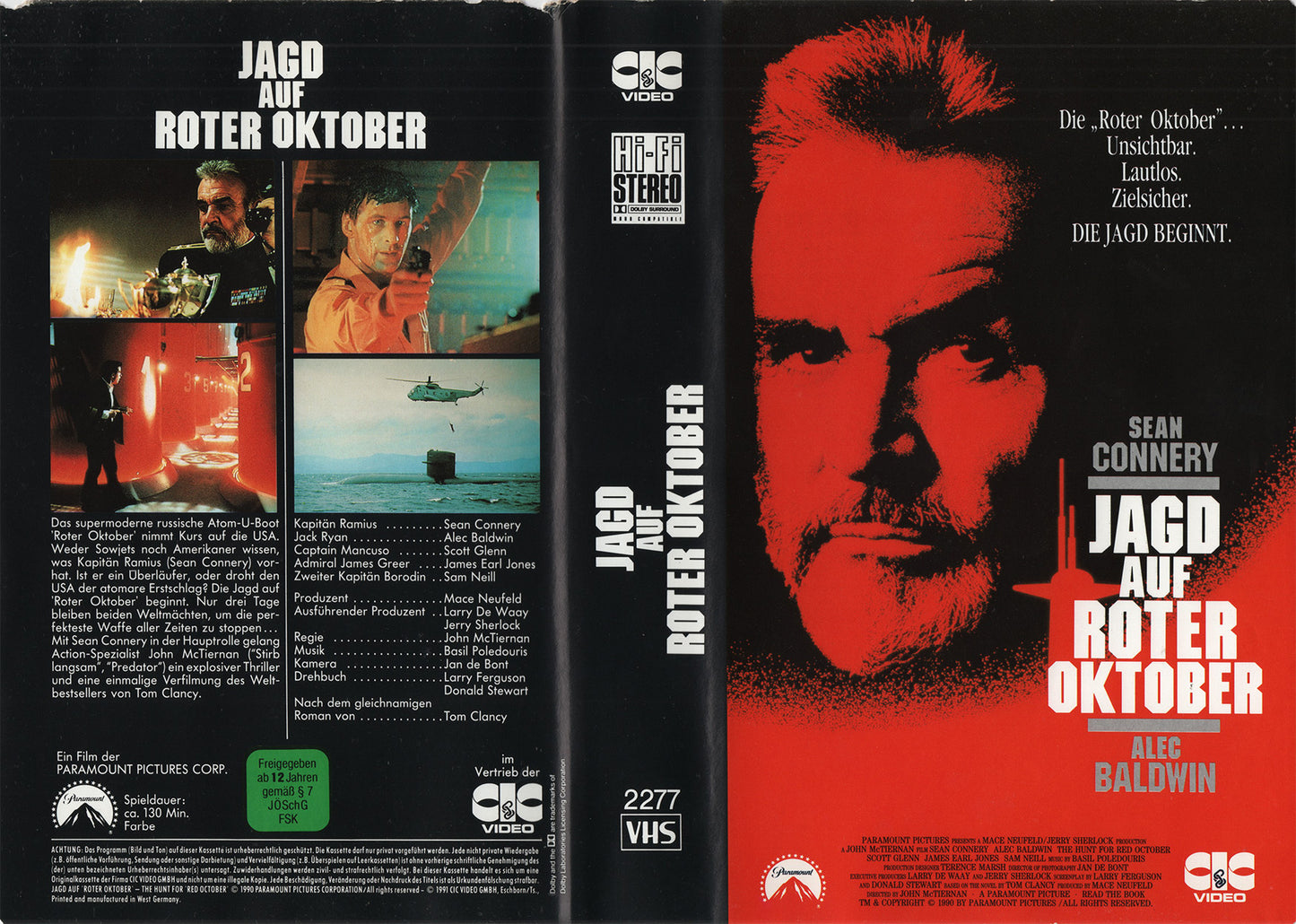 The Hunt for Red October (VHS - 1991 - DE)