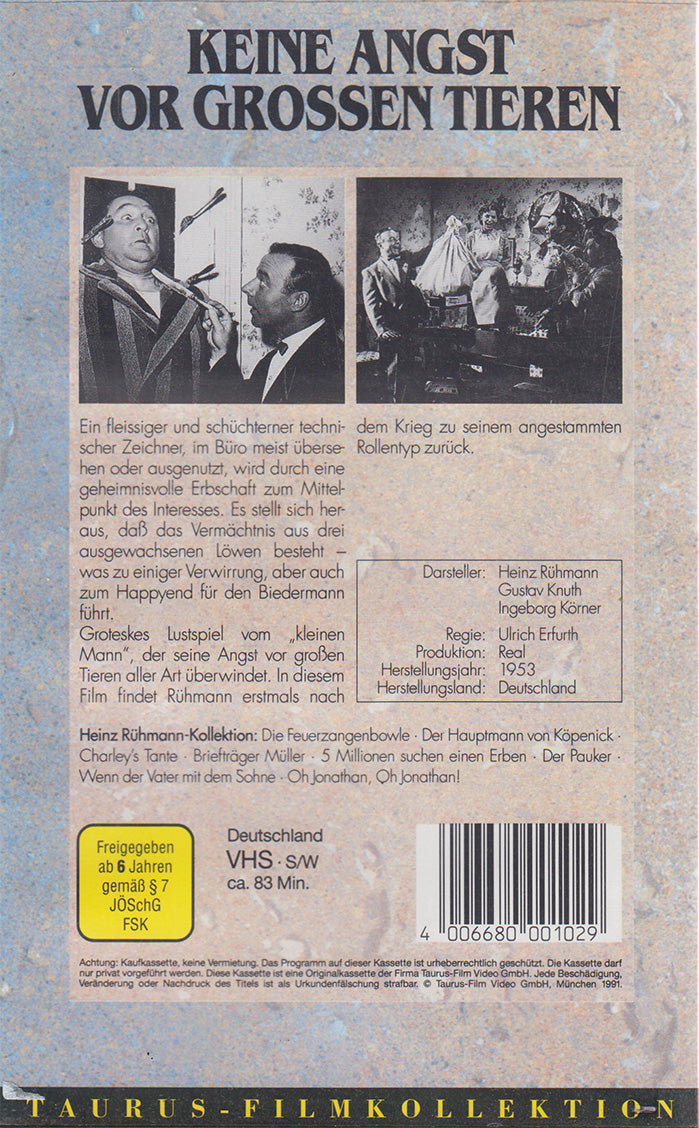Keine Angst vor großen Tieren (VHS - 1991 - DE)