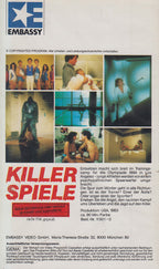 Killerspiele Embassy VHS Kassette Cover back