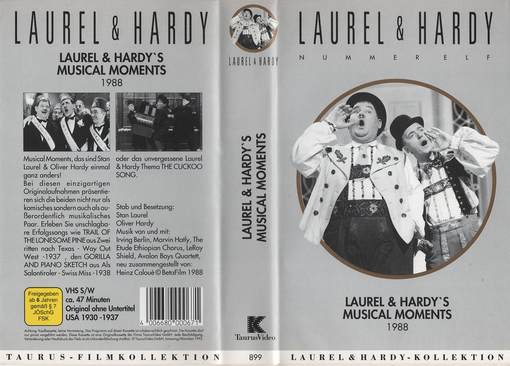 Laurel &amp; Hardy 11: Laurel &amp; Hardy's Musical Moments (VHS - 1992 - DE)