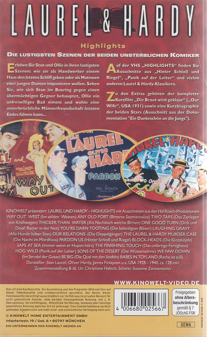 Laurel & Hardy: Highlights (VHS - DE)
