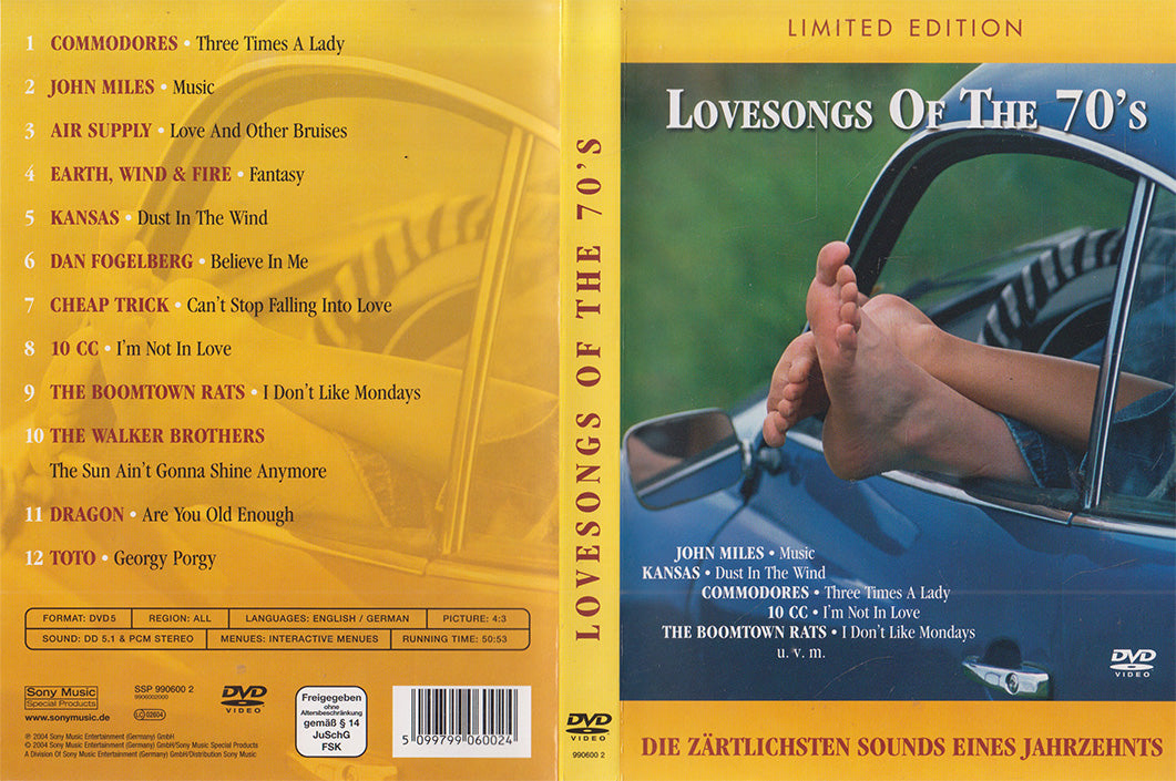 Chansons d'amour des années 70 - Les sons les plus tendres d'une décennie (DVD - 2004 - DE)