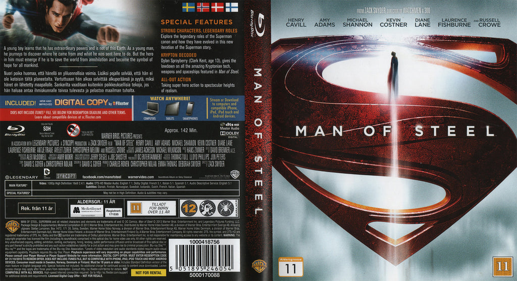 Man of Steel (Blu-ray - 2013 - SE/NO/DK/FI)