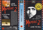 Maniac 2 Love to Kill Astro 1998 Spezialedition VHS Kassette Einleger