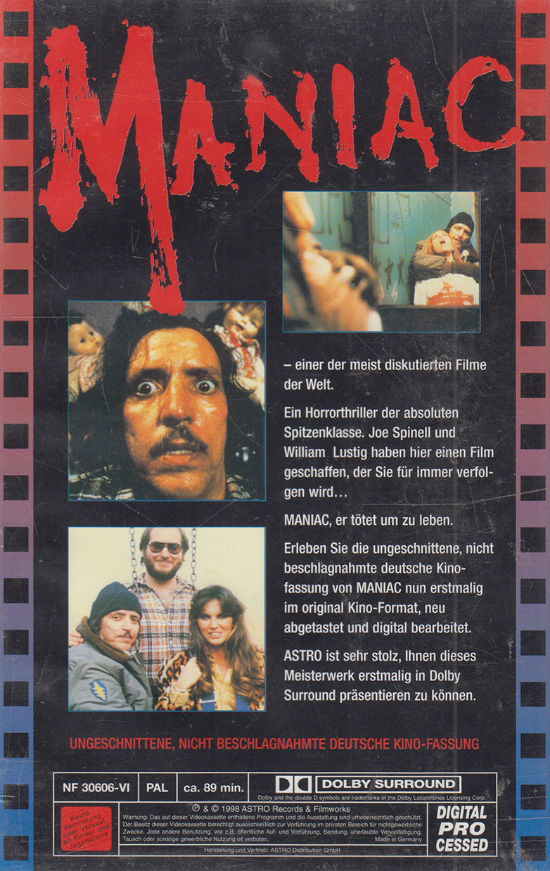 Maniac (VHS - 1998 - DE)