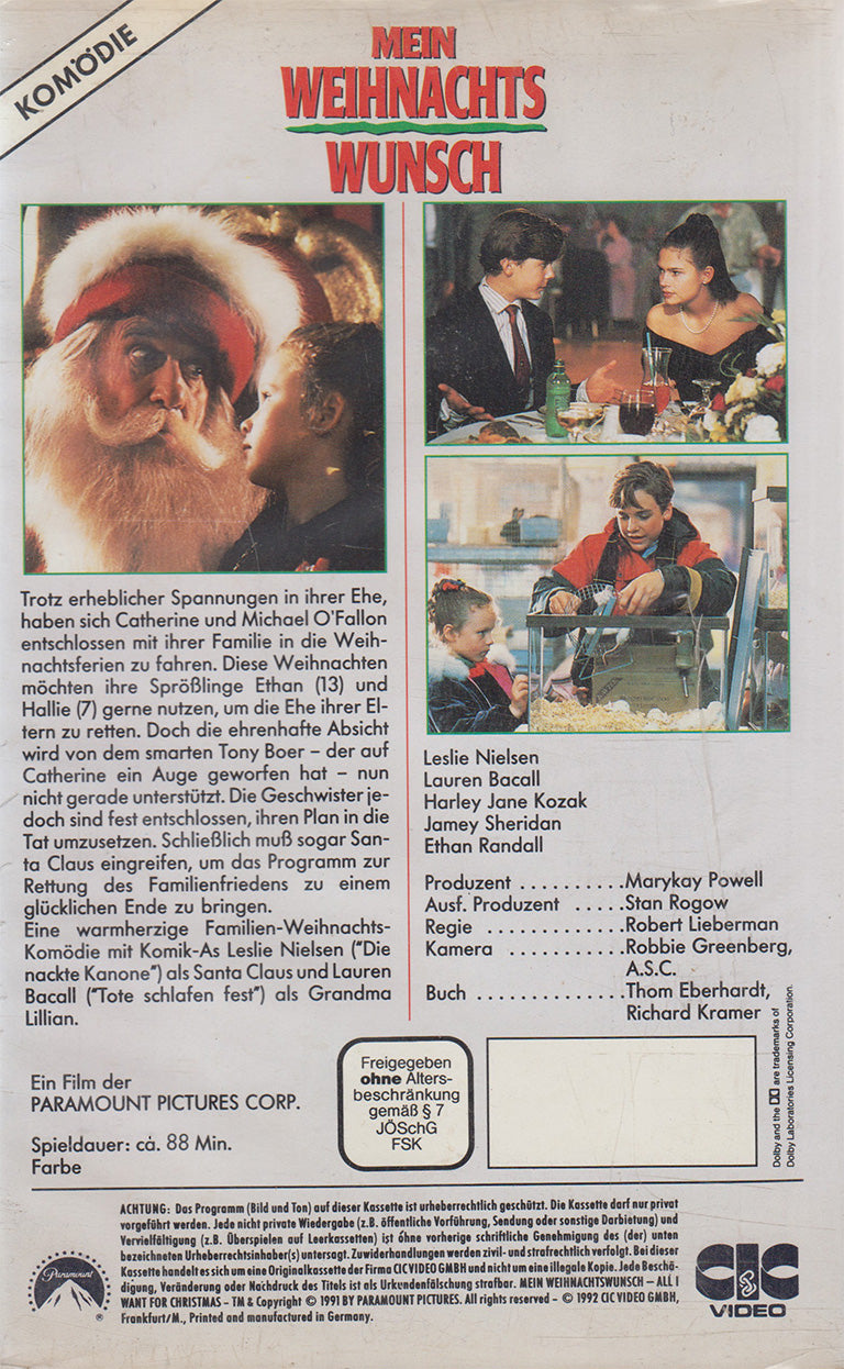 Mein Weihnachtswunsch (VHS - 1992 - DE)