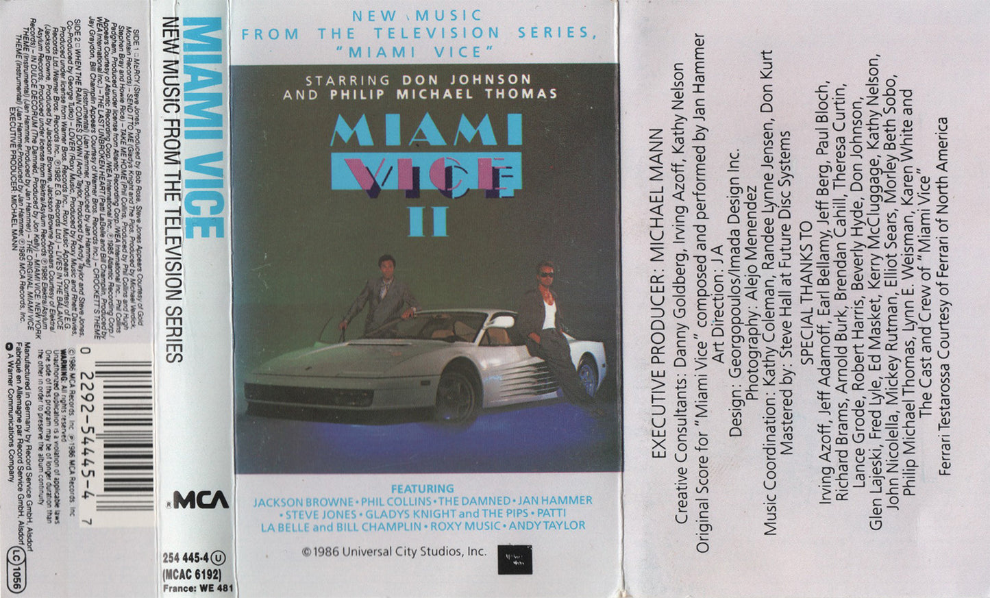 Miami Vice II - New Music From The Television Series, "Miami Vice" (MC - 1986 - EU)
