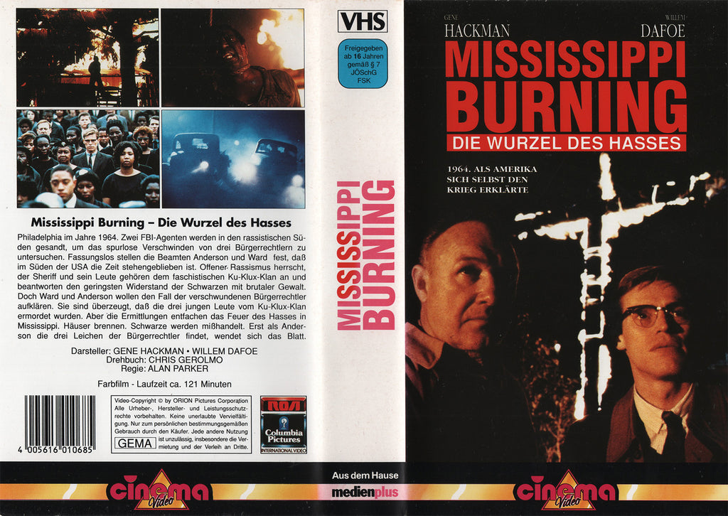 Mississippi Burning - Die Wurzel des Hasses (VHS - DE)