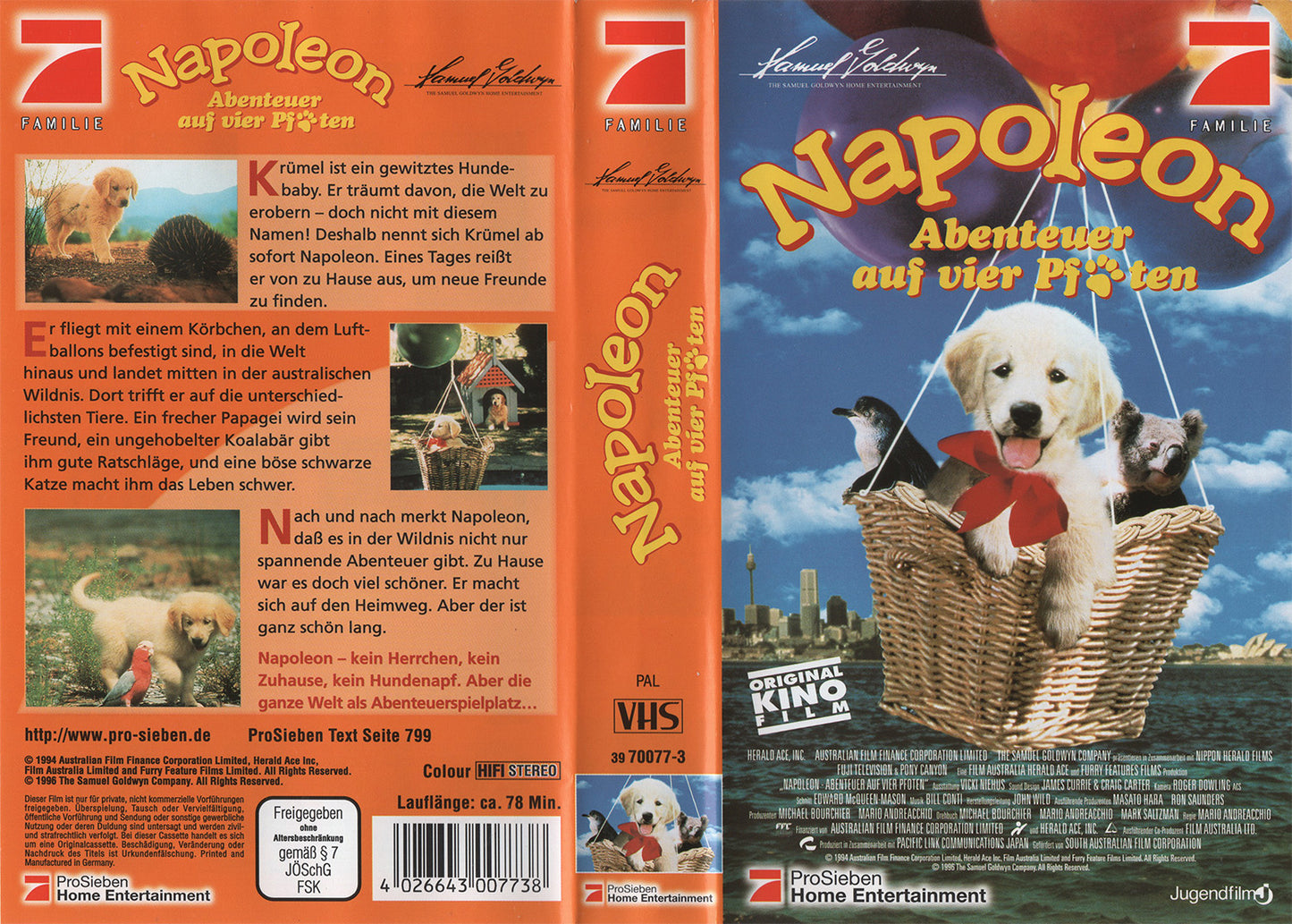 Napoleon - Abenteuer auf vier Pfoten (VHS - 1996 - DE)