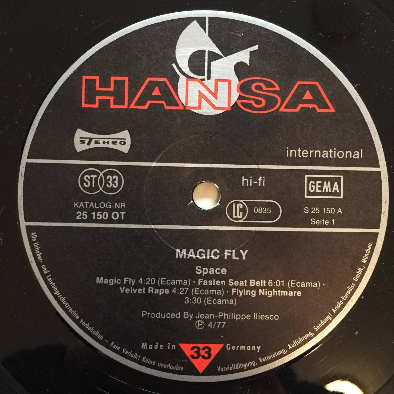 Space - Magic Fly (Vinyl LP - 1977 - DE)