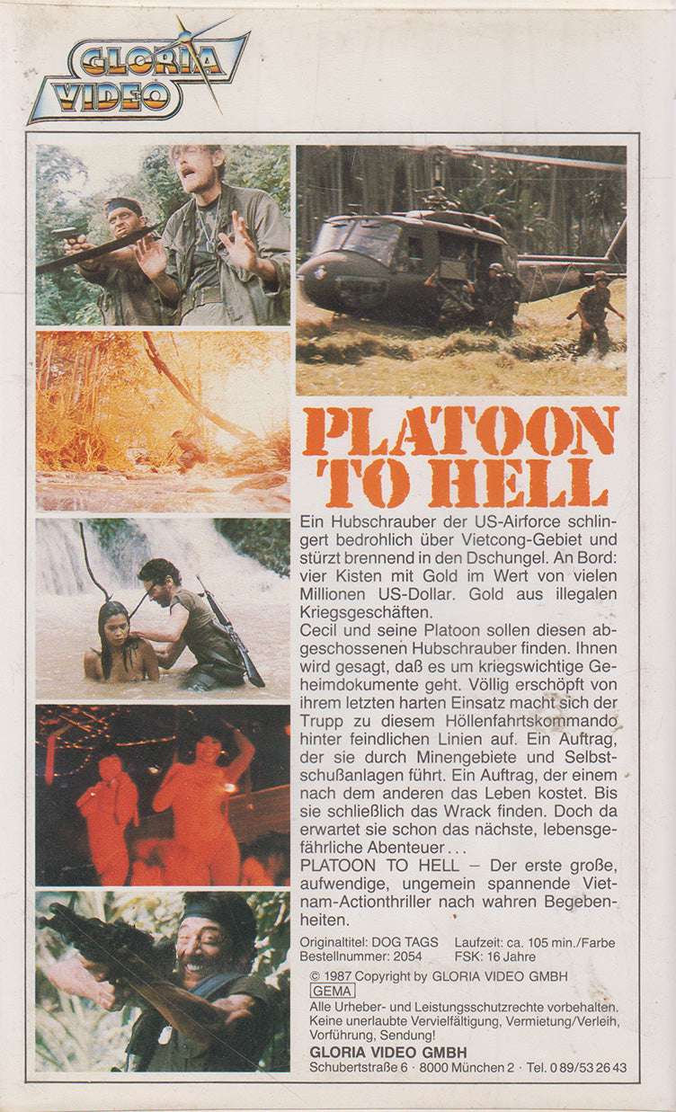 Platoon to Hell (VHS - 1987 - DE)