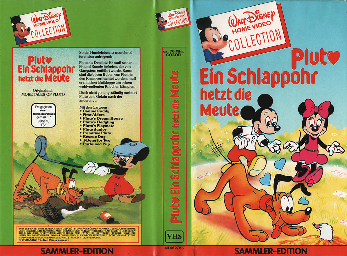 Pluto - Un chien aux oreilles tombantes poursuit la meute (VHS - 1986 - DE)