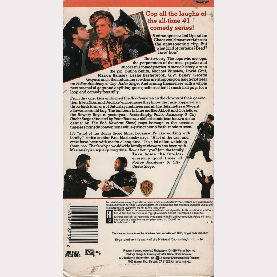 Police Academy 6: City Under Siege (VHS - 1989 - US)