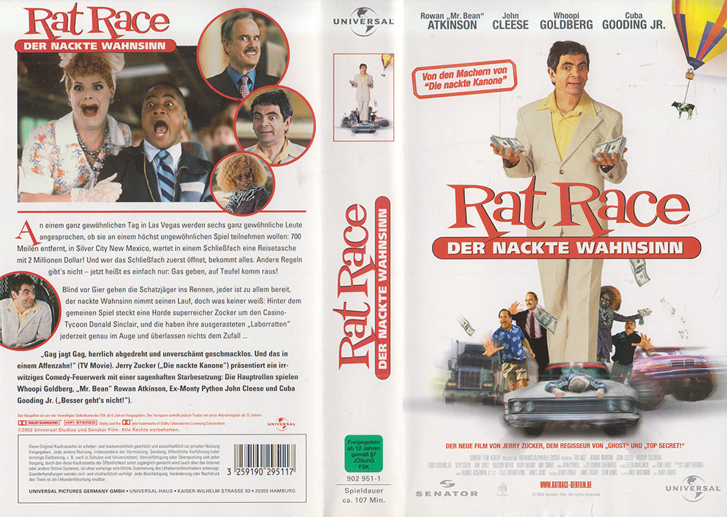 Einleger von Rat Race - Der nackte Wahnsinn als VHS Kassette in der Auflage von Universal erschienen 2002