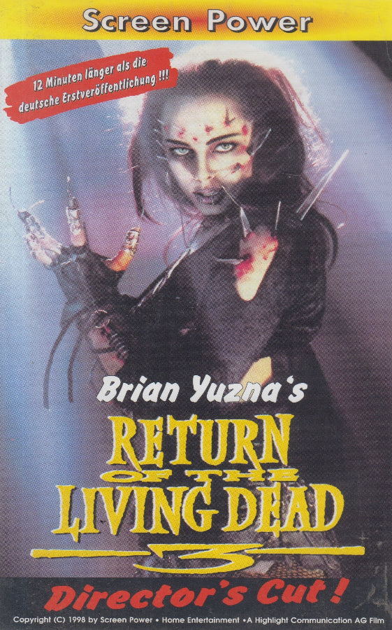 Return of the Living Dead 3 VHS Screen Power