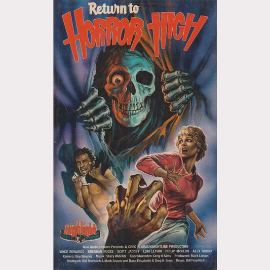 Return to Horror High Highlight Video VHS Kassette Cover