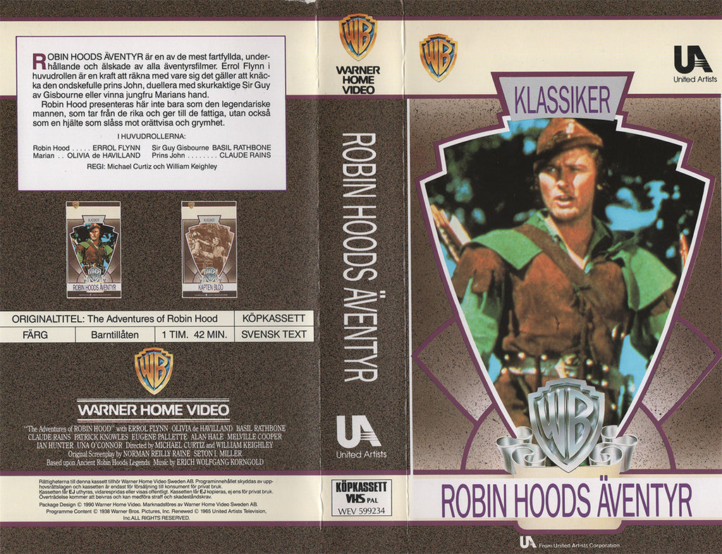 Robin Hoods Äventyr (VHS - 1990 - SE)