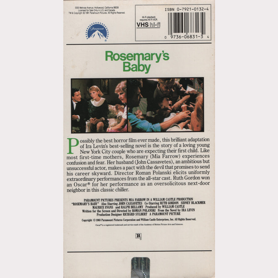 Rosemary's Baby (VHS - 1991 - US)