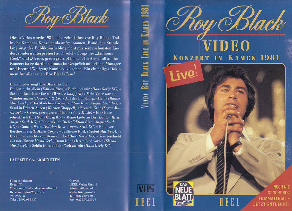 Roy Black : Live à Kamen 1981 (VHS - 1996 - DE)