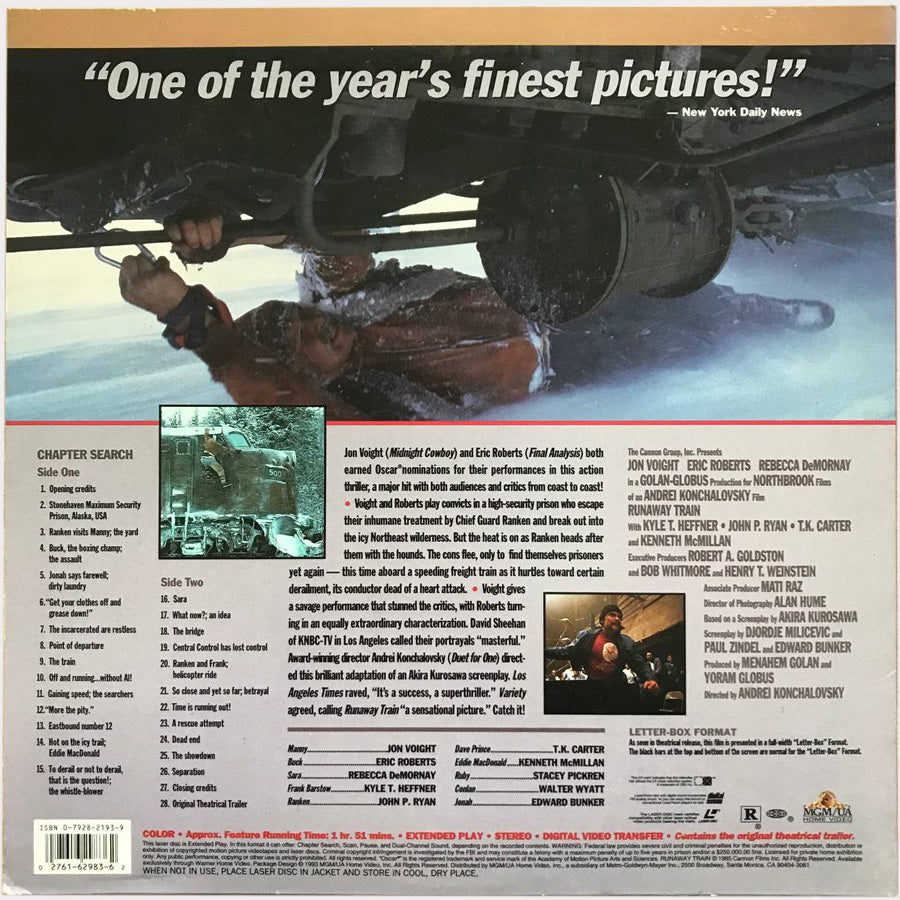 Train en fuite (Laserdisc - 1993 - États-Unis)