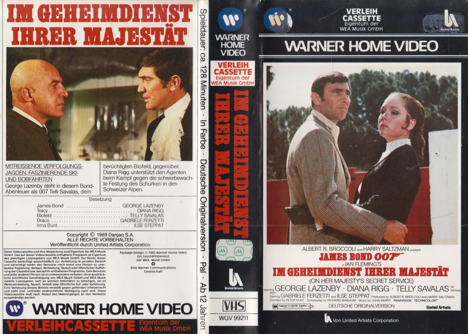 James Bond - Au service secret de Sa Majesté - Warner [insert VHS (sans cassette/boîtier)]