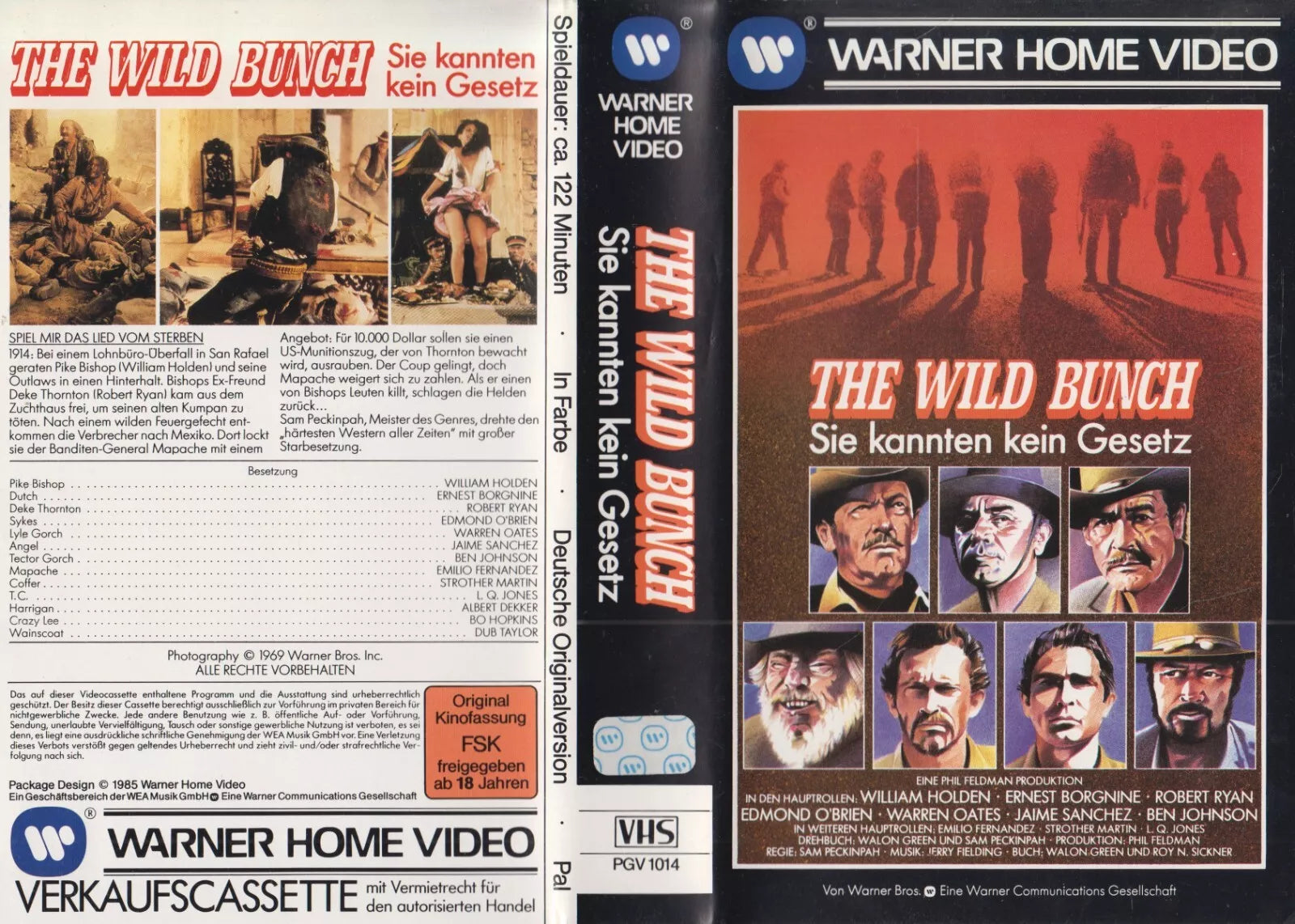 La Horde sauvage (Warner Home Video) [Insert VHS (sans cassette/boîtier)]