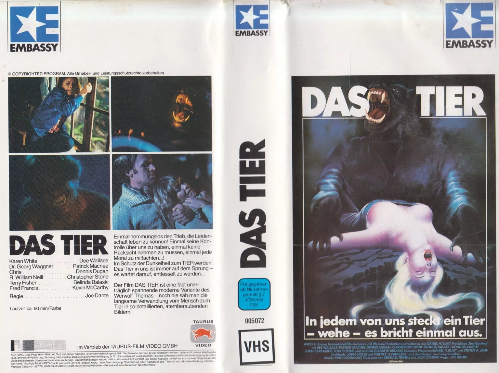 L'Animal [Insert VHS (sans cassette/boîtier)]