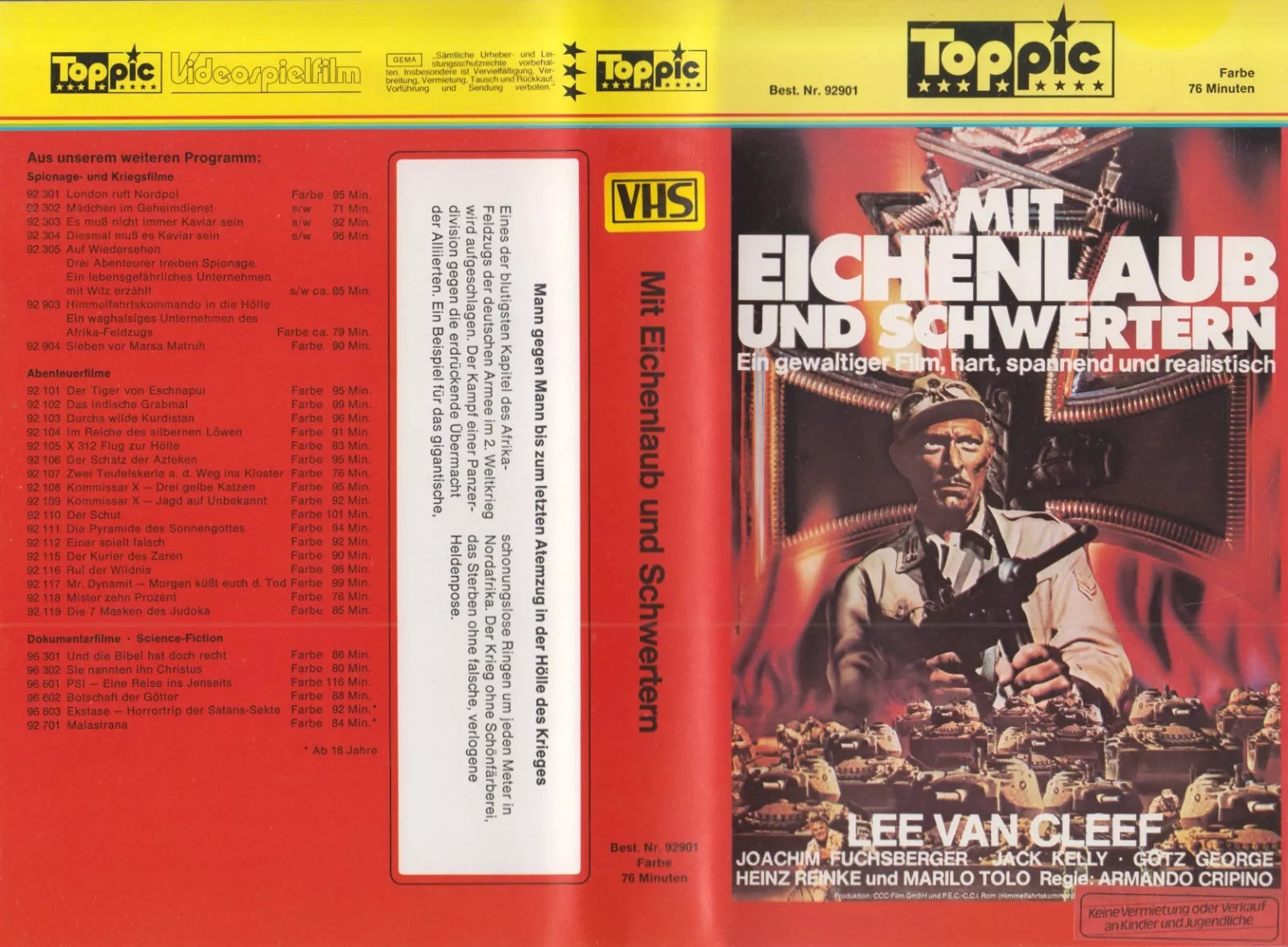 With Oak Leaves and Swords [VHS insert (without cassette/case)]