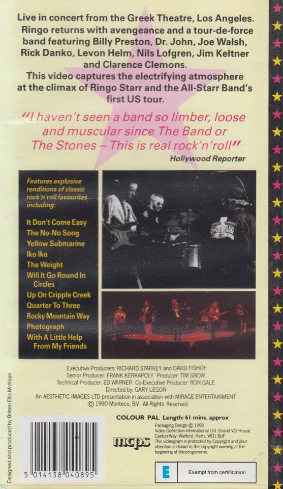 Ringo Starr and His All-Starr Band (VHS - 1990 - UK)