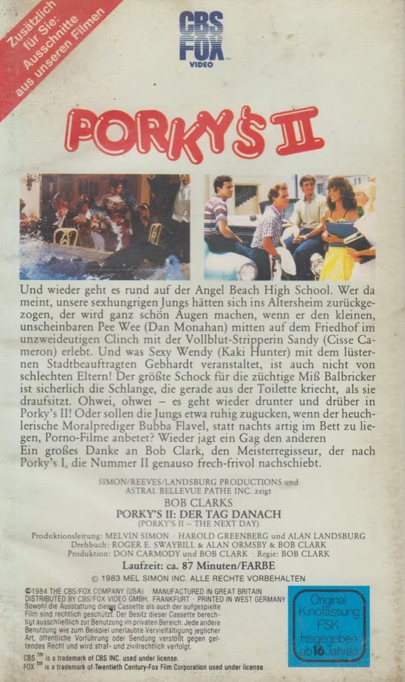 Porky's II - Der Tag danach (VHS - 1984 - DE)