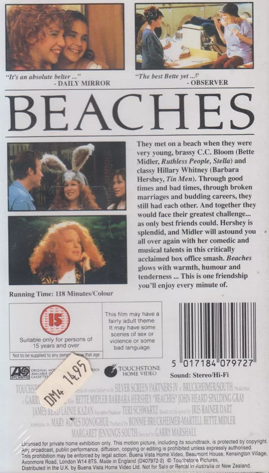 Plages (VHS - Royaume-Uni)