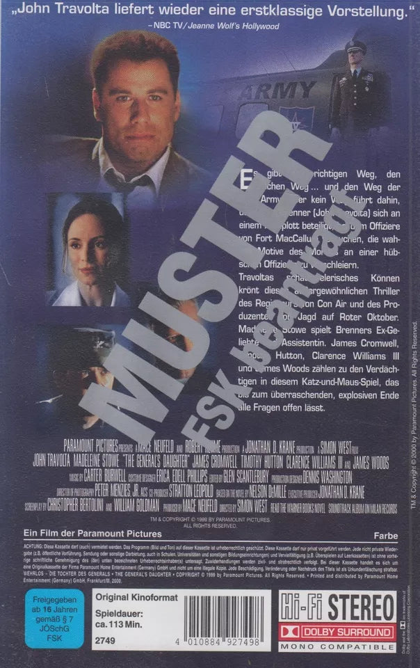Sans défense - La fille du général (exemplaire de presse) (VHS - 2000 - DE)