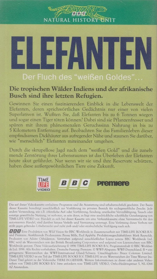 Tiere in Gefahr: Elefanten (VHS - 1996 - DE)