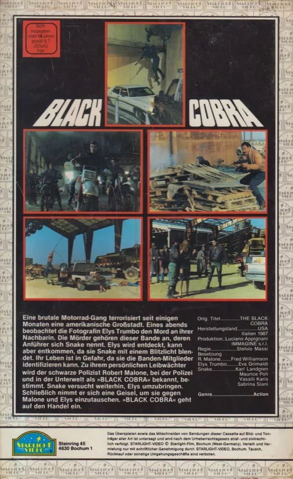 The Black Cobra (VHS - DE)