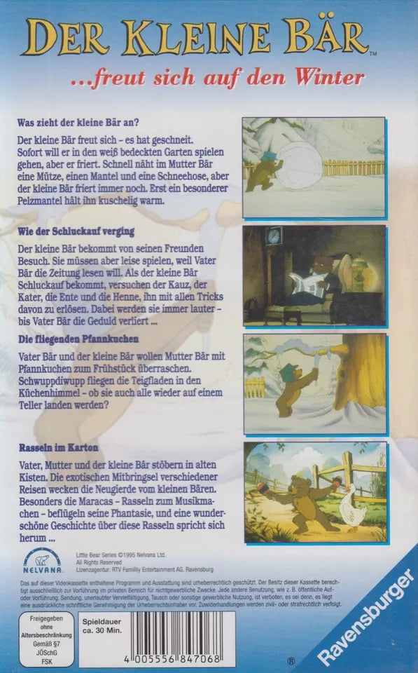 Le Petit Ours 6 : Le Petit Ours attend l'hiver avec impatience (VHS - 1995 - DE)