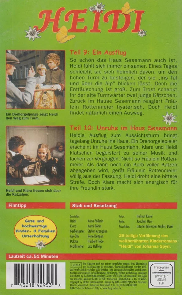 Heidi 5: A Trip &amp; Unrest in the Sesemann House (VHS - 2001 - DE)