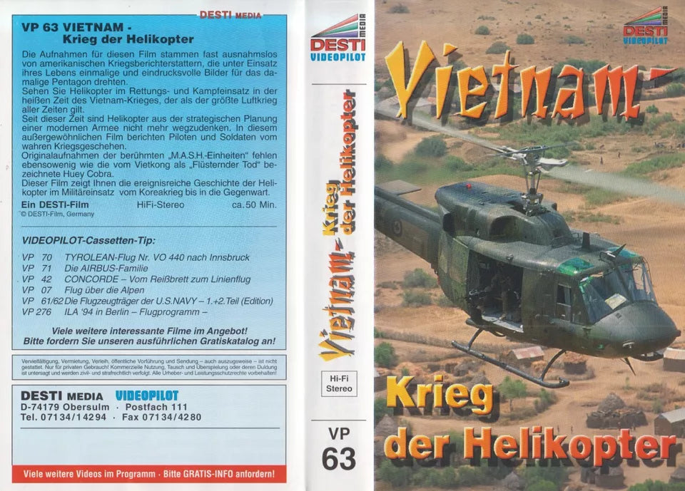 Vietnam - La guerre des hélicoptères (Desti Videopilot) [Insert VHS (sans cassette/boîtier)]