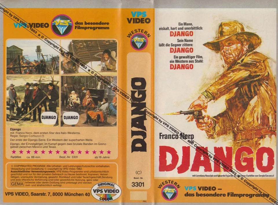 Django / Die Sklavenhöhle der Mandingos [VHS-Einleger (ohne Kassette/Hülle)]
