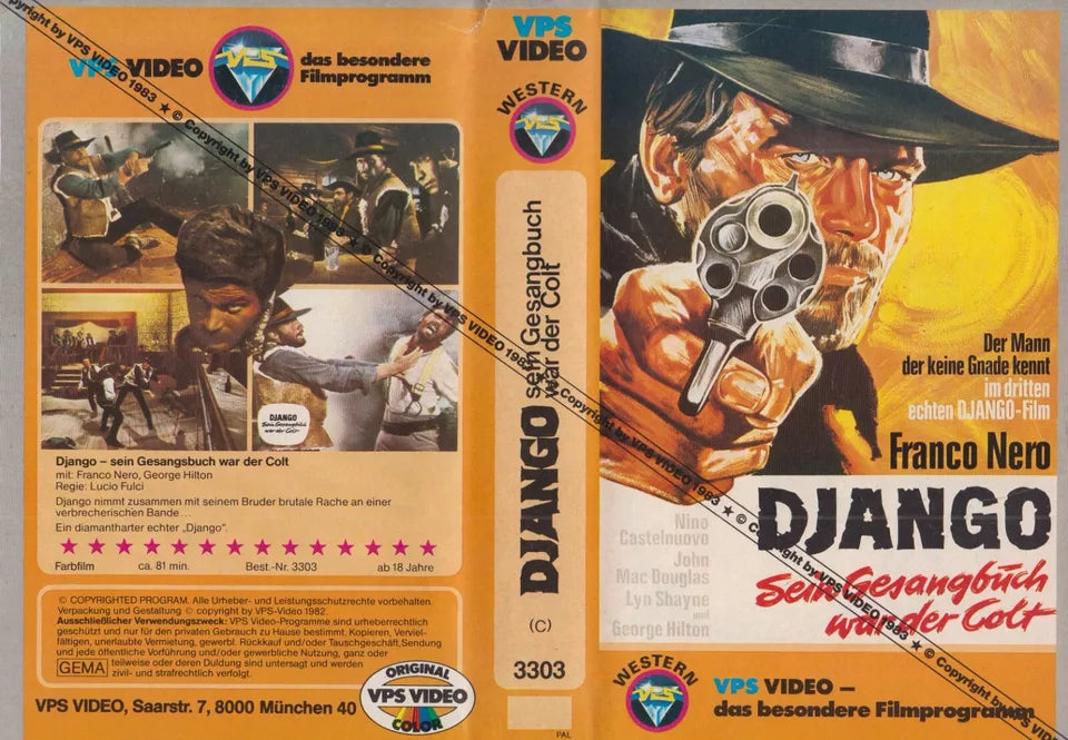 Django - His Hymn Book Was His Colt / The Arrest Warrant [VHS insert (without cassette/case)]