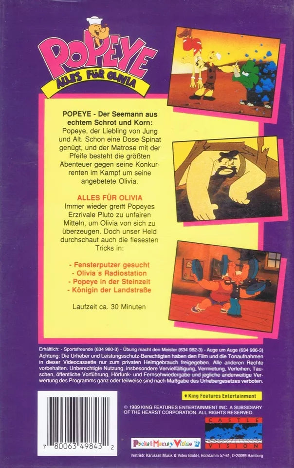 Popeye: Alles für Olivia (VHS - DE)