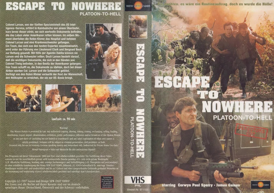 Escape to Nowhere [VHS insert (without cassette/case)]