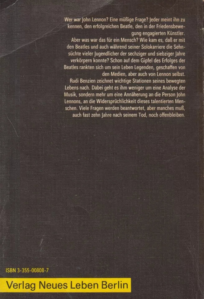Rudi Benzien: John Lennon Report