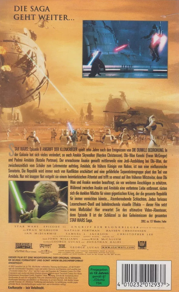 Star Wars II - L'Attaque des Clones (VHS - 2002 - DE)