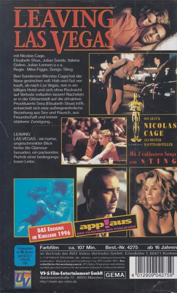Leaving Las Vegas (VHS - 1997 - DE)