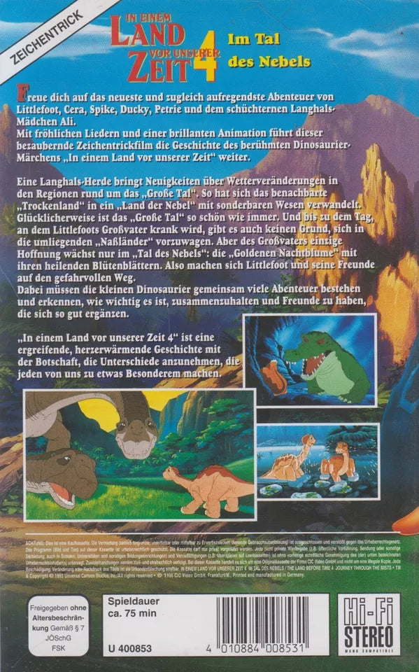 The Land Before Time 4: Valley of Mist (VHS - 1996 - DE)