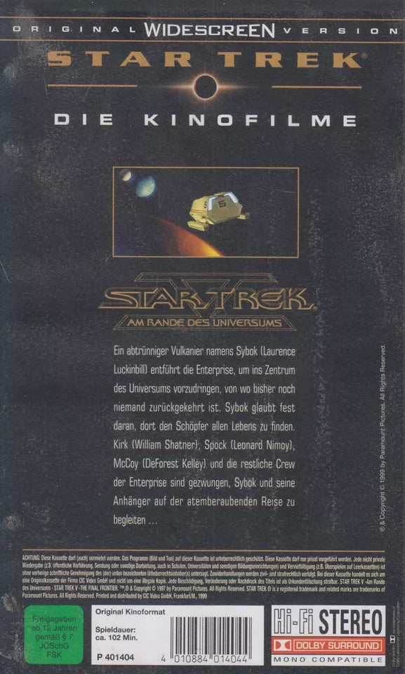 Star Trek V - The Final Frontier (VHS - 1999 - DE)
